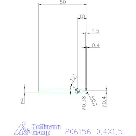 Garant Garant Diabolo VHM tóruszmaró R 1 0,1 0,4X1,5 mm