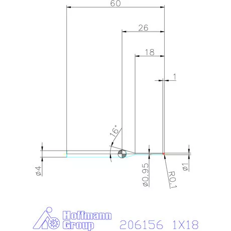 Garant Garant Diabolo VHM tóruszmaró R 1 0,1 1X18 mm