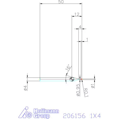 Garant Garant Diabolo VHM tóruszmaró R 1 0,1 1X4 mm