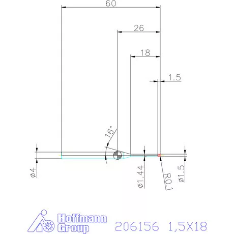 Garant Garant Diabolo VHM tóruszmaró R 1 0,1 1,5X18 mm