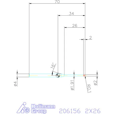 Garant Garant Diabolo VHM tóruszmaró R 1 0,1 2X26 mm
