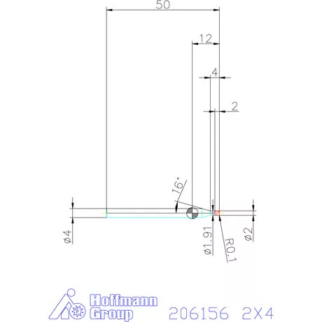 Garant Garant Diabolo VHM tóruszmaró R 1 0,1 2X4 mm