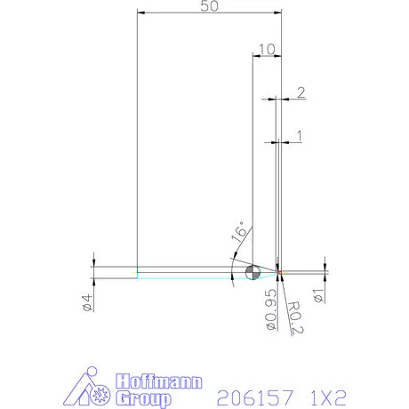 Garant Garant Diabolo VHM tóruszmaró R 1 0,2 1X2 mm