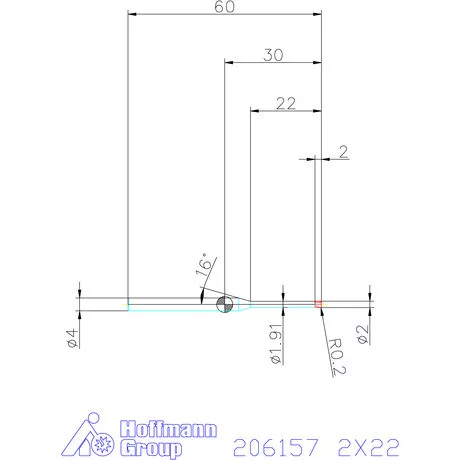 Garant Garant Diabolo VHM tóruszmaró R 1 0,2 2X22 mm