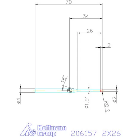 Garant Garant Diabolo VHM tóruszmaró R 1 0,2 2X26 mm