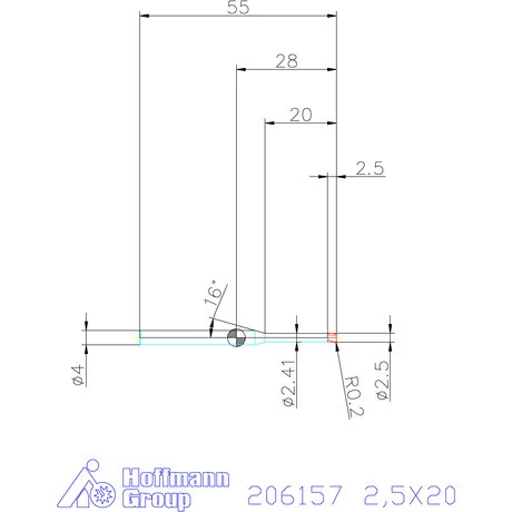 Garant Garant Diabolo VHM tóruszmaró R 1 0,2 2,5X20 mm