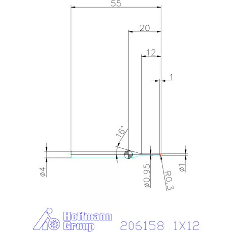 Garant Garant Diabolo VHM tóruszmaró R 1 0,3 1X12 mm