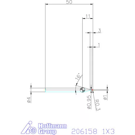 Garant Garant Diabolo VHM tóruszmaró R 1 0,3 1X3 mm