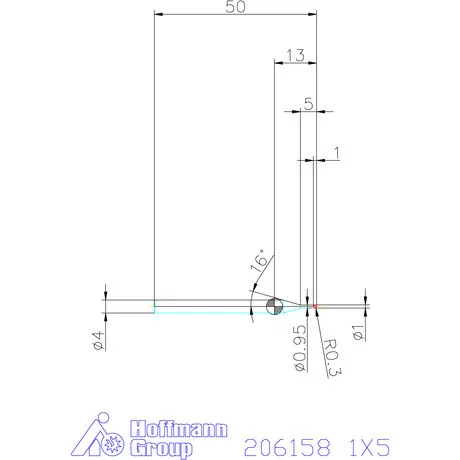 Garant Garant Diabolo VHM tóruszmaró R 1 0,3 1X5 mm