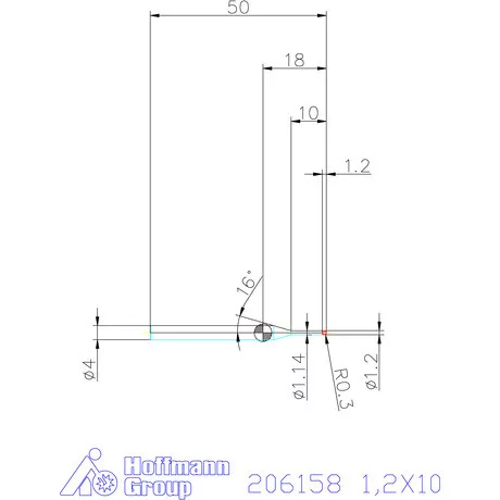 Garant Garant Diabolo VHM tóruszmaró R 1 0,3 1,2X10 mm