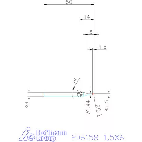 Garant Garant Diabolo VHM tóruszmaró R 1 0,3 1,5X6 mm