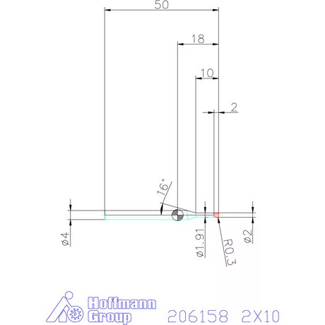 Garant Garant Diabolo VHM tóruszmaró R 1 0,3 2X10 mm