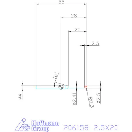 Garant Garant Diabolo VHM tóruszmaró R 1 0,3 2,5X20 mm
