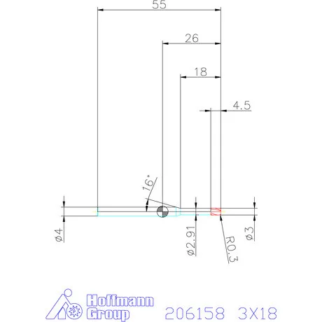Garant Garant Diabolo VHM tóruszmaró R 1 0,3 3X18 mm