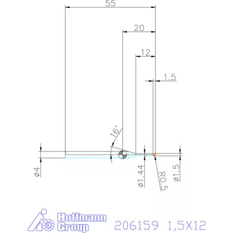 Garant Garant Diabolo VHM tóruszmaró R 1 0,5 1,5X12 mm