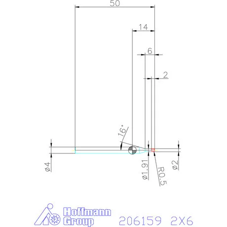 Garant Garant Diabolo VHM tóruszmaró R 1 0,5 2X6 mm