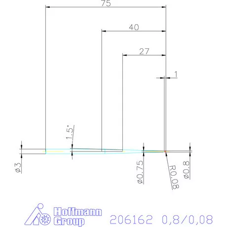 Garant Garant Diabolo VHM tóruszmaró HPC 0,8/0,08 mm