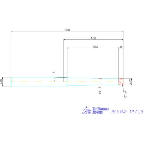 Garant Garant Diabolo VHM tóruszmaró HPC 12/1,5 mm
