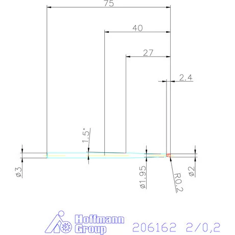 Garant Garant Diabolo VHM tóruszmaró HPC 2/0,2 mm