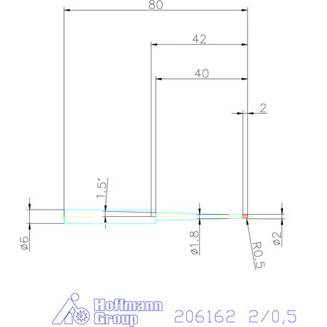 Garant Garant Diabolo VHM tóruszmaró HPC 2/0,5 mm