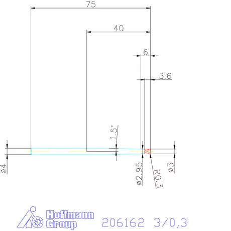 Garant Garant Diabolo VHM tóruszmaró HPC 3/0,3 mm