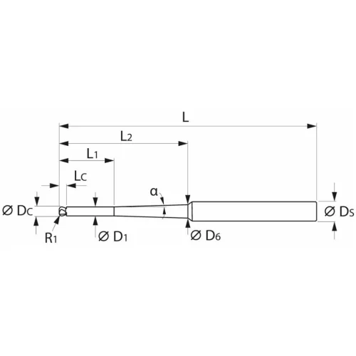 Garant Garant Diabolo VHM tóruszmaró HPC 8/2,0 mm