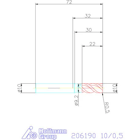 Garant VHM tóruszmaró 10/0,5 mm