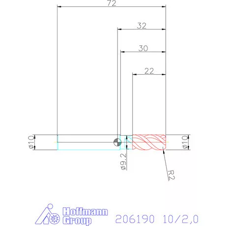 Garant VHM tóruszmaró 10/2,0 mm