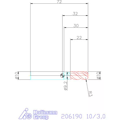 Garant VHM tóruszmaró 10/3,0 mm