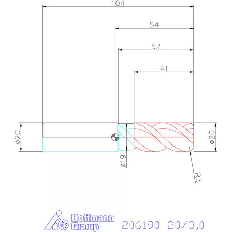 Garant VHM tóruszmaró 20/3,0 mm