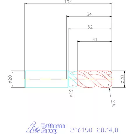Garant VHM tóruszmaró 20/4,0 mm