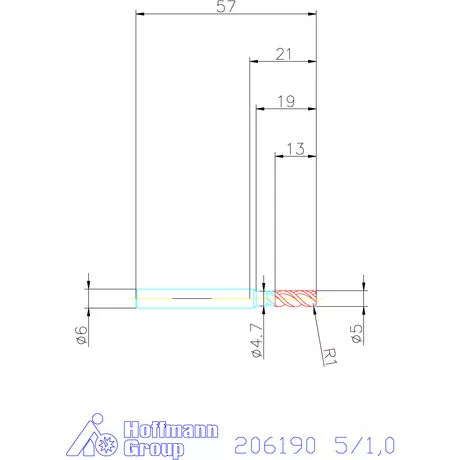 Garant VHM tóruszmaró 5/1,0 mm