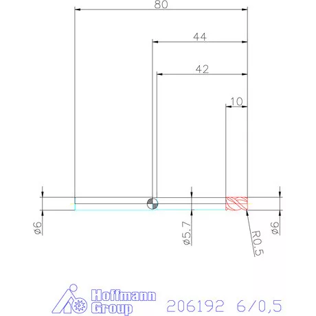 Garant VHM tóruszmaró 6/0,5 mm