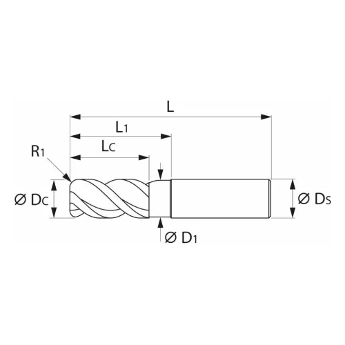 Garant VHM tóruszmaró TPC 10/0,5 mm