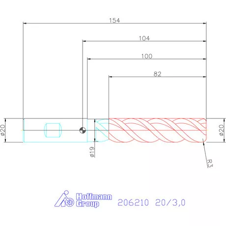 Garant VHM tóruszmaró TPC 20/3,0 mm