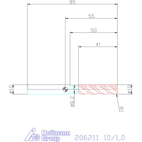 Garant VHM tóruszmaró TPC 10/1,0 mm