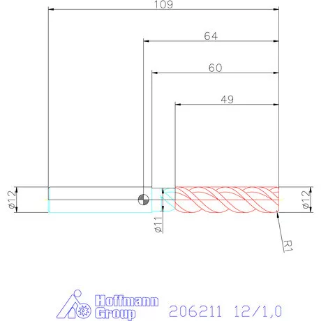 Garant VHM tóruszmaró TPC 12/1,0 mm