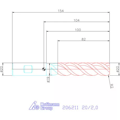 Garant VHM tóruszmaró TPC 20/2,0 mm