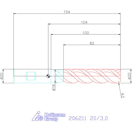 Garant VHM tóruszmaró TPC 20/3,0 mm