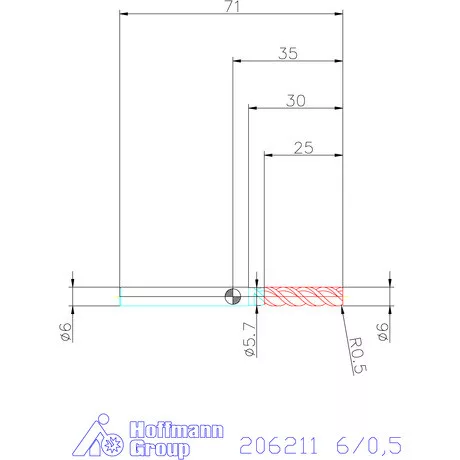 Garant VHM tóruszmaró TPC 6/0,5 mm