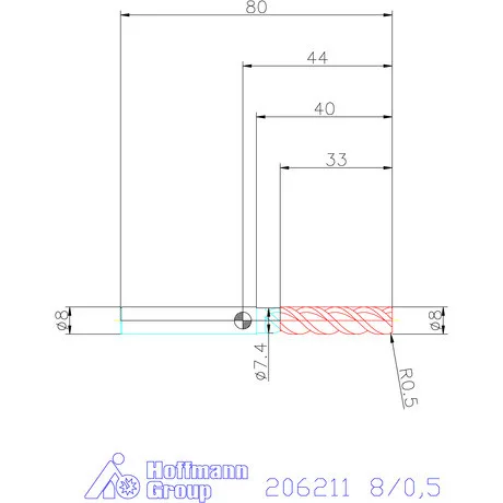 Garant VHM tóruszmaró TPC 8/0,5 mm