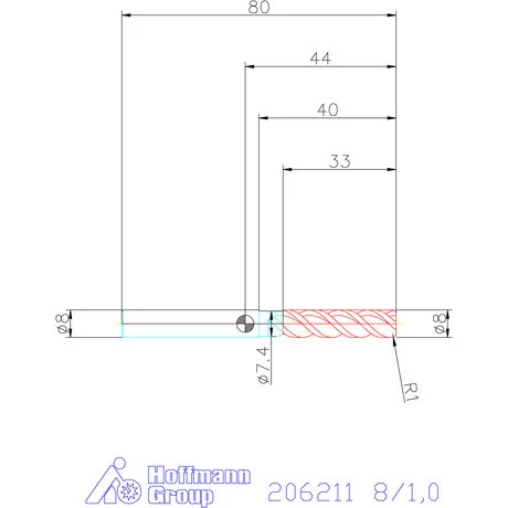 Garant VHM tóruszmaró TPC 8/1,0 mm