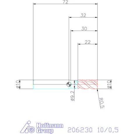 Garant VHM tóruszmaró 10/0,5 mm