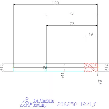 Garant VHM tóruszmaró 12/1,0 mm