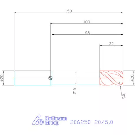 Garant VHM tóruszmaró 20/5,0 mm