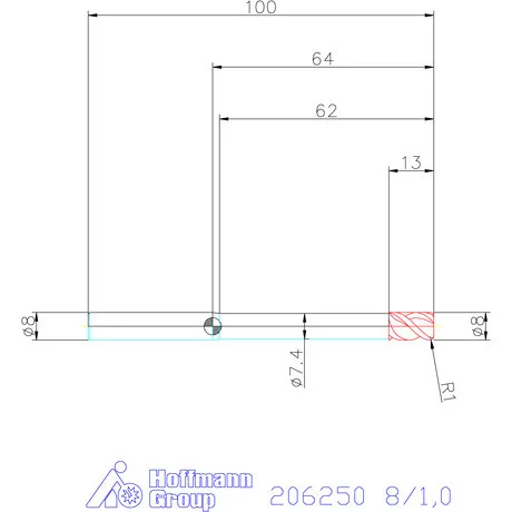 Garant VHM tóruszmaró 8/1,0 mm