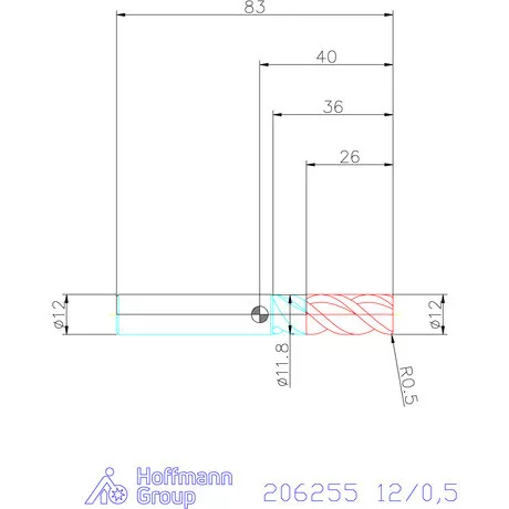 Garant Garant Master Alu PickPocket VHM tóruszmaró HPC 12/0,5 mm