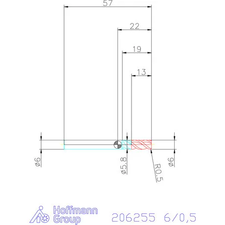 Garant Garant Master Alu PickPocket VHM tóruszmaró HPC 6/0,5 mm