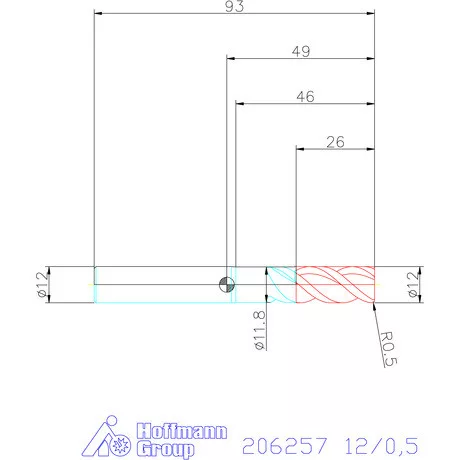 Garant Garant Master Alu PickPocket VHM tóruszmaró HPC 12/0,5 mm