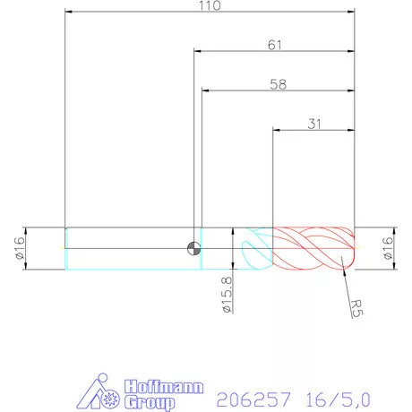 Garant Garant Master Alu PickPocket VHM tóruszmaró HPC 16/5,0 mm